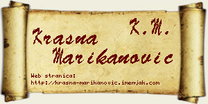 Krasna Marikanović vizit kartica